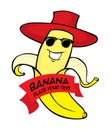 Banana character label design vectorfileÃ¢â¬â stock illustration Ã¢â¬â stock illustration file
